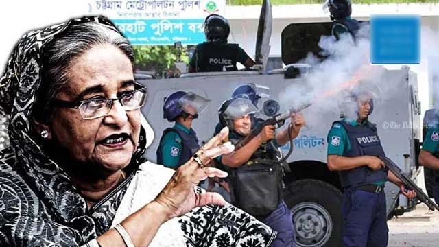বিক্ষোভ দমনে নির্বিচারে গুলি চালানোর নির্দেশ দিয়েছিলেন শেখ হাসিনা